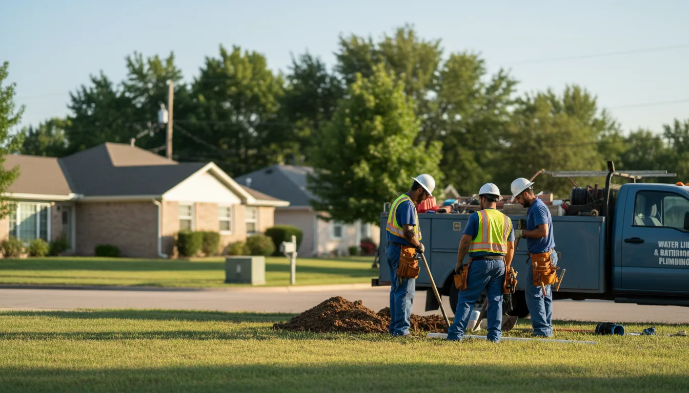 Residential water line and bathroom plumbing service in Redfield, AR